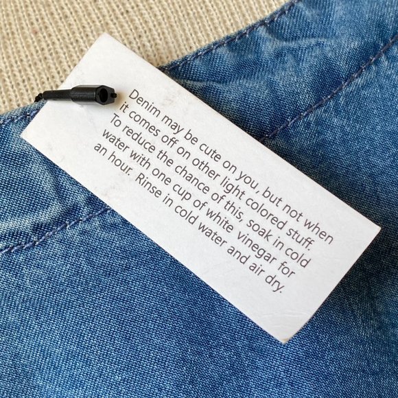 BB Dakota Denim Tie Front Long Sleeve Blouse Boho Chic MEDIUM   - D1084 - Picture 9 of 9